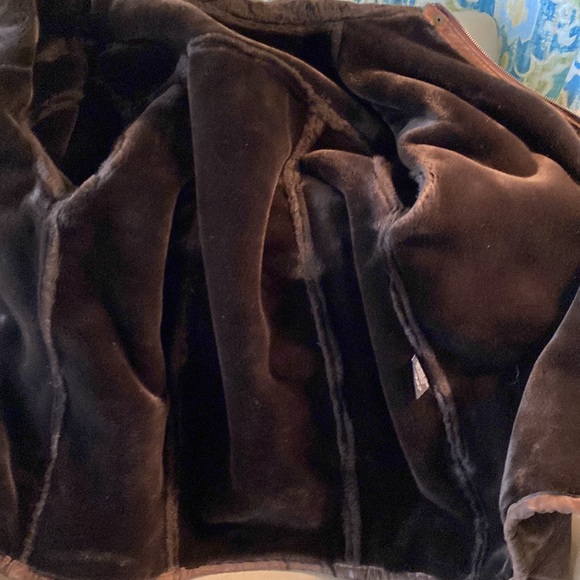 Gallery Vintage Brown Suede Faux Fur Lining Collar Jacket - L - Picture 11 of 14